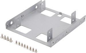 Deltaco monteringsramme for 2x2,5" harddisker i 3,5" brønn - sølvfarget