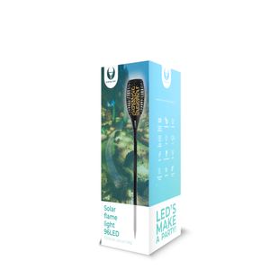 Forever Light Solar flame light 96LED utomhusbelysning – svart