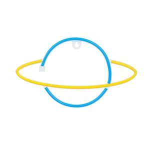 Forever Light Neon LED lampa SATURN – gul/blå