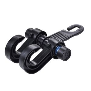 KANEED bilsete hodestøtte dobbel krok, 2 stk – svart