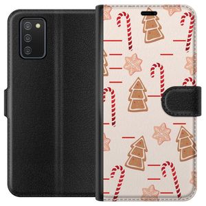 Samsung Galaxy A02s Svart Plånboksfodral Julens Godisglädje