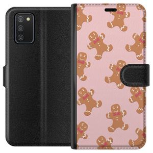 Samsung Galaxy A02s Svart Plånboksfodral Pepparkaksgubbe
