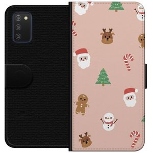Samsung Galaxy A03s Svart Plånboksfodral Klassisk Julfest