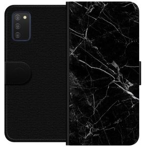 Samsung Galaxy A03s Sort Tegnebogsetui Svart marmor