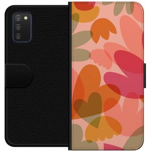 Samsung Galaxy A03s Svart Plånboksfodral Hjärtan