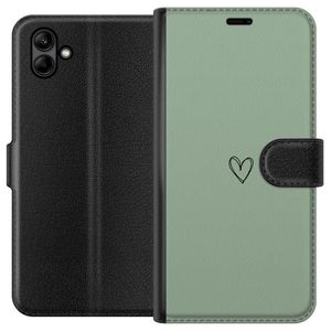 Samsung Galaxy A05 Svart Plånboksfodral Hjärta