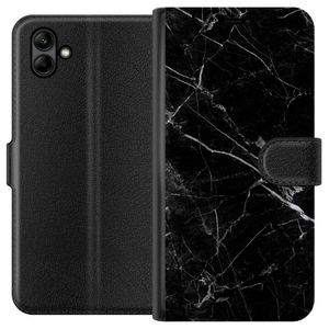 Samsung Galaxy A05 Svart Plånboksfodral Svart marmor