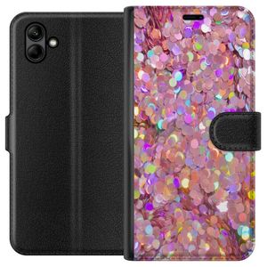 Samsung Galaxy A05 Svart Plånboksfodral Glitter