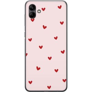 Samsung Galaxy A05 Gjennomsiktig Telefondeksel Små Hjärtan