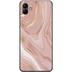 Samsung Galaxy A05 Transparent Mobilskal Ljusrosa marmor