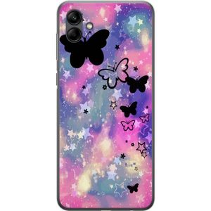 Samsung Galaxy A05 Gjennomsiktig Telefondeksel Flygande fjärillar