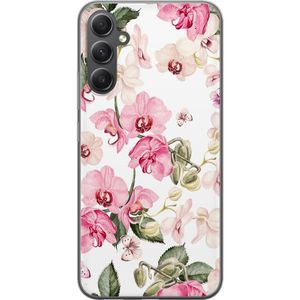 Samsung Galaxy A05s Transparent Mobilskal Rosa blommor