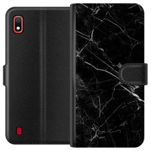 Samsung Galaxy A10 Svart Plånboksfodral Svart marmor