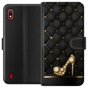 Samsung Galaxy A10 Svart Plånboksfodral Lyxig Sko