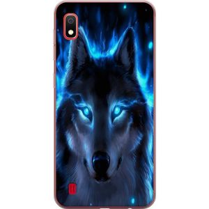 Samsung Galaxy A10 Transparent Mobilskal Blå Varg