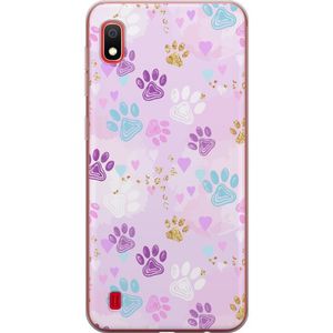 Samsung Galaxy A10 Transparent Mobilskal Kattavtryck