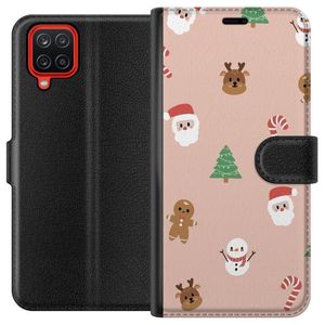 Samsung Galaxy A12 Svart Plånboksfodral Klassisk Julfest