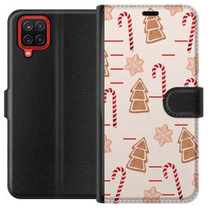 Samsung Galaxy A12 Svart Plånboksfodral Julens Godisglädje