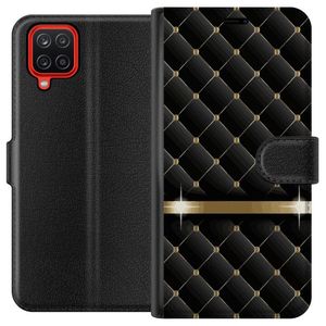 Samsung Galaxy A12 Svart Plånboksfodral Lyxigt