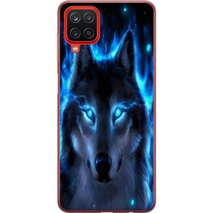 Samsung Galaxy A12 Läpinäkyvä Puhelinkotelo Blå Varg