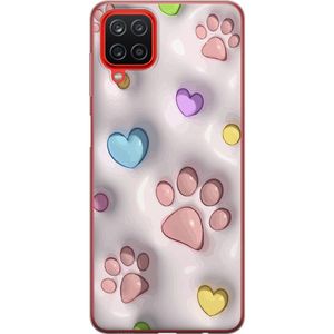 Samsung Galaxy A12 Transparent Mobilskal Fluffiga Tassar