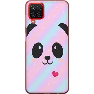 Samsung Galaxy A12 Transparent Mobilskal Glad panda