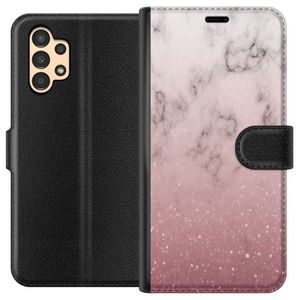 Samsung Galaxy A13 Svart Plånboksfodral Glitter och marmor