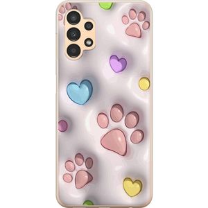 Samsung Galaxy A13 Transparent Mobilskal Fluffiga Tassar