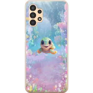 Samsung Galaxy A13 Transparent Mobilskal Glad Sköldpadda