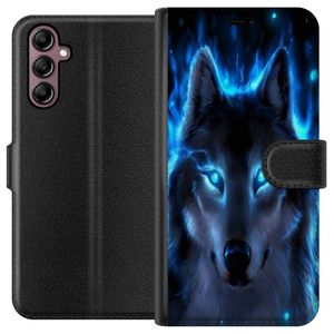 Samsung Galaxy A14 5G Musta Lompakkokotelo Blå Varg
