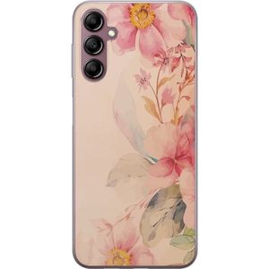 Samsung Galaxy A14 5G Läpinäkyvä Puhelinkotelo Färgsprakande Blommor