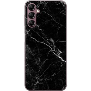 Samsung Galaxy A14 5G Läpinäkyvä Puhelinkotelo Svart marmor