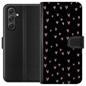 Samsung Galaxy A15 5G Svart Plånboksfodral Små Kärleksymboler