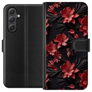 Samsung Galaxy A15 5G Svart Plånboksfodral Intensiva blommor