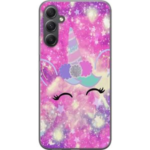 Samsung Galaxy A15 5G Transparent Mobilskal Glad Enhörning