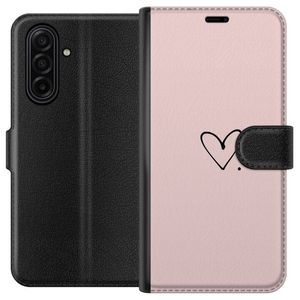 Samsung Galaxy A17 5G Sort Lommebokdeksel Hjärta.