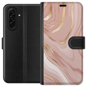 Samsung Galaxy A17 5G Sort Lommebokdeksel Ljusrosa marmor