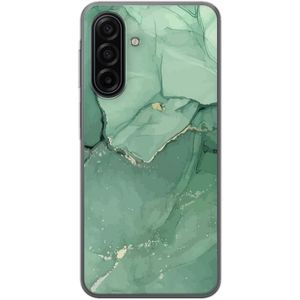 Samsung Galaxy A17 5G Gjennomsiktig Telefondeksel Grön Marmor