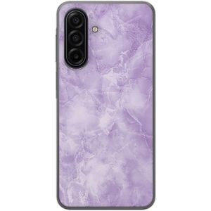 Samsung Galaxy A17 5G Läpinäkyvä Puhelinkotelo Lila marmor