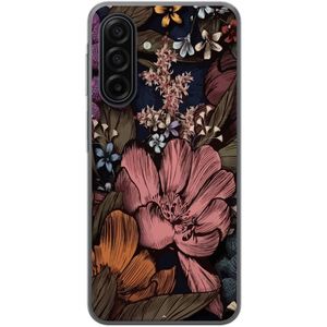 Samsung Galaxy A17 5G Läpinäkyvä Puhelinkotelo Tecknade blommor