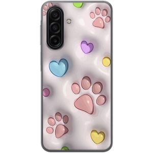 Samsung Galaxy A17 5G Läpinäkyvä Puhelinkotelo Fluffiga Tassar