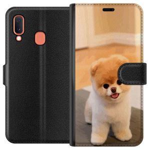 Samsung Galaxy A20e Svart Plånboksfodral Söt Valp