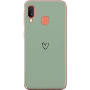 Samsung Galaxy A20e Gennemsigtigt Telefoncover Hjärta