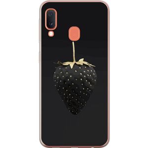 Samsung Galaxy A20e Gennemsigtigt Telefoncover Exklusiv Jordgubbe