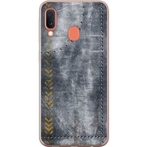 Samsung Galaxy A20e Gennemsigtigt Telefoncover Metall