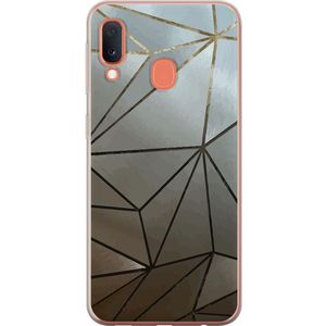 Samsung Galaxy A20e Gennemsigtigt Telefoncover Mönster Rosé