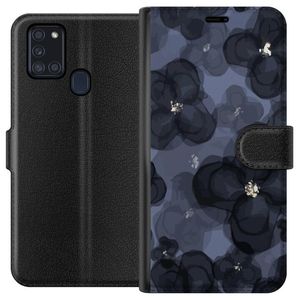 Samsung Galaxy A21s Sort Lommebokdeksel Blomsteräng