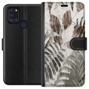 Samsung Galaxy A21s Sort Lommebokdeksel Skogens löv
