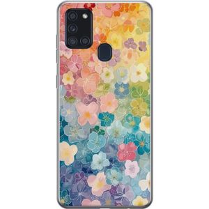 Samsung Galaxy A21s Transparent Mobilskal Miniatyrblommor