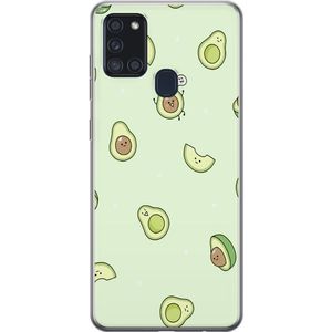 Samsung Galaxy A21s Transparent Mobilskal Avokado